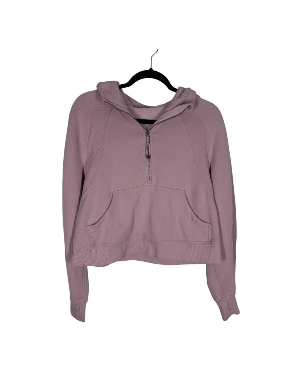 Lululemon Women XS/S Pink Peony Athletic Scuba Oversized Half-Zip Hoodie